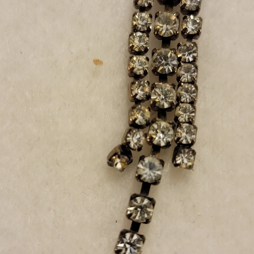 Vintage rhinestone earrings.